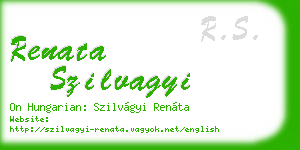 renata szilvagyi business card