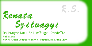 renata szilvagyi business card